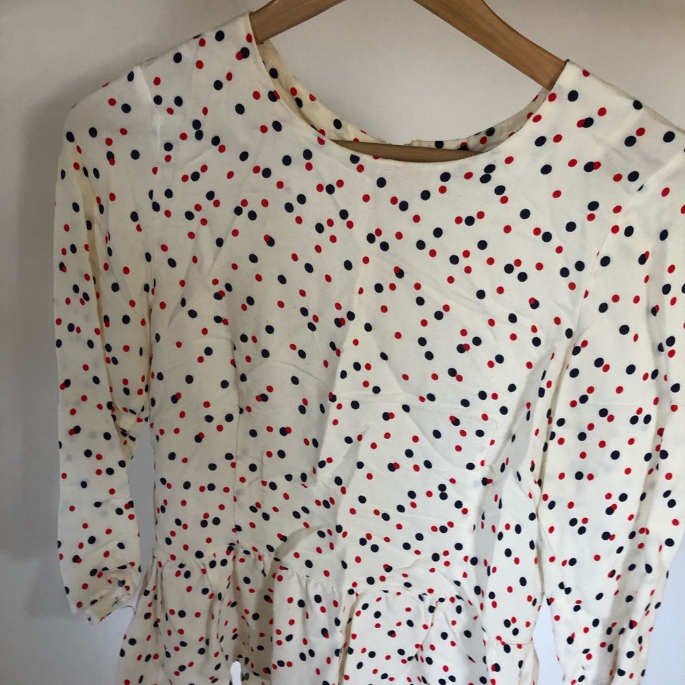 H&M Polka Dot Peplum Blouse